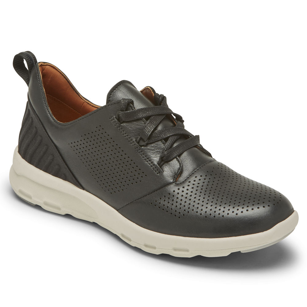 Rockport Sneakers For Womens Black - PulseTech Tie - YI1084539